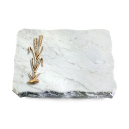 Grabplatte Omega Marmor/Pure Ähren 2 (Bronze)