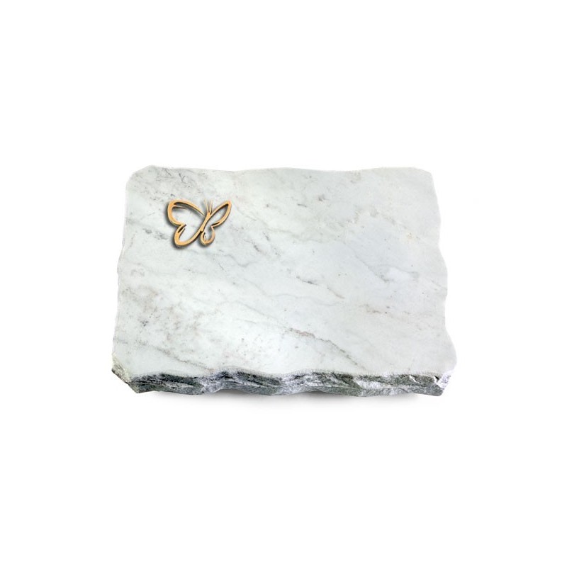Grabplatte Omega Marmor/Pure Papillon (Bronze)