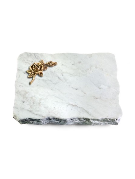 Grabplatte Omega Marmor/Pure Rose 1 (Bronze)