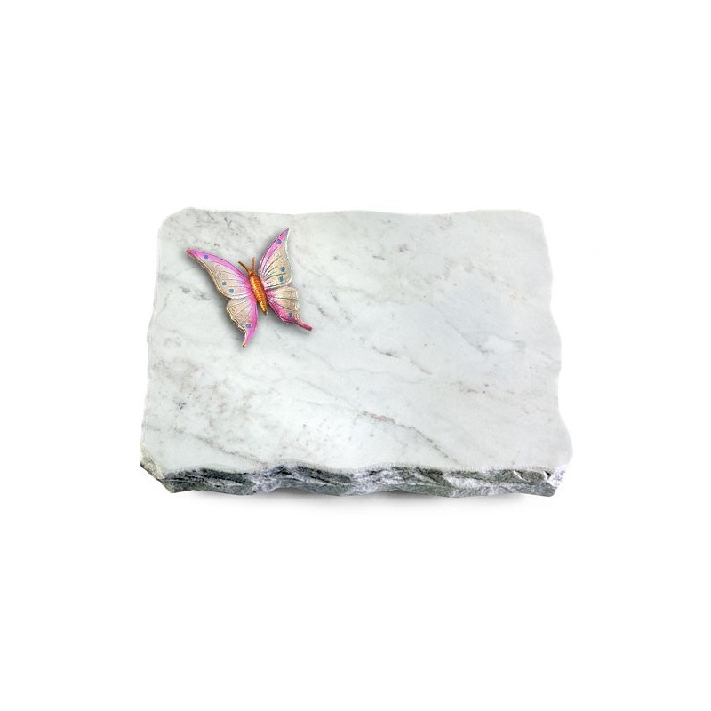 Grabplatte Omega Marmor/Pure Papillon 1 (Color)