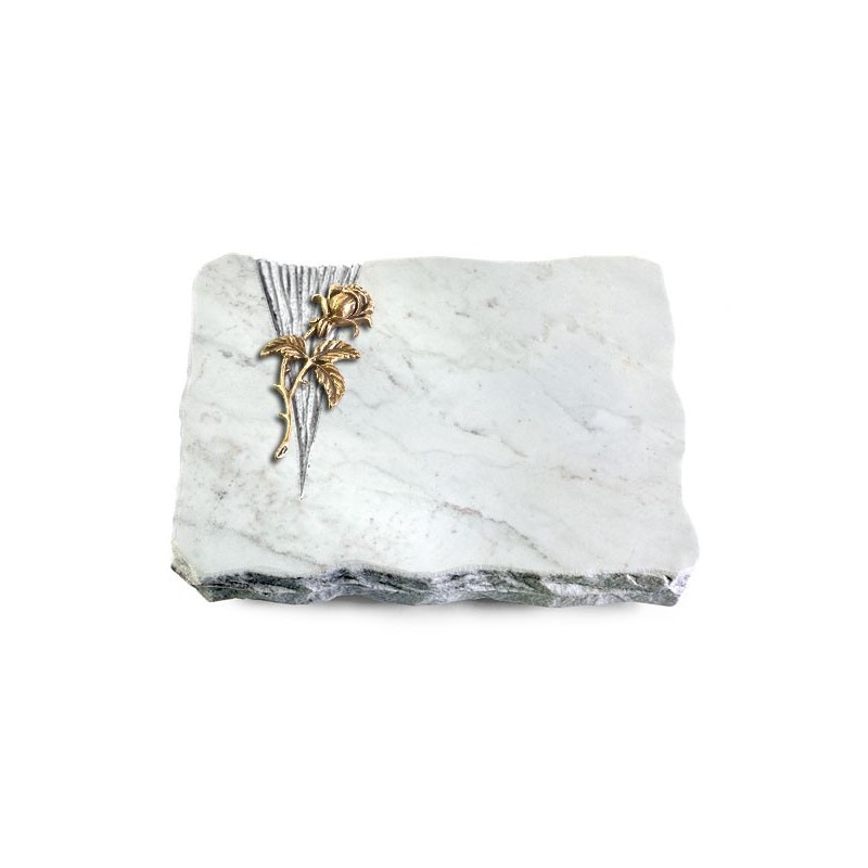 Grabplatte Omega Marmor/Delta Rose 2 (Bronze)