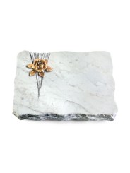 Grabplatte Omega Marmor/Delta Rose 4 (Bronze)