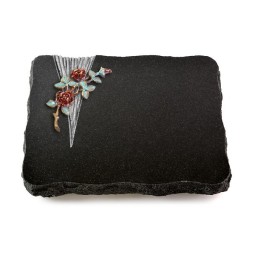 Grabplatte Indisch Black Delta Rose 3 (Color)