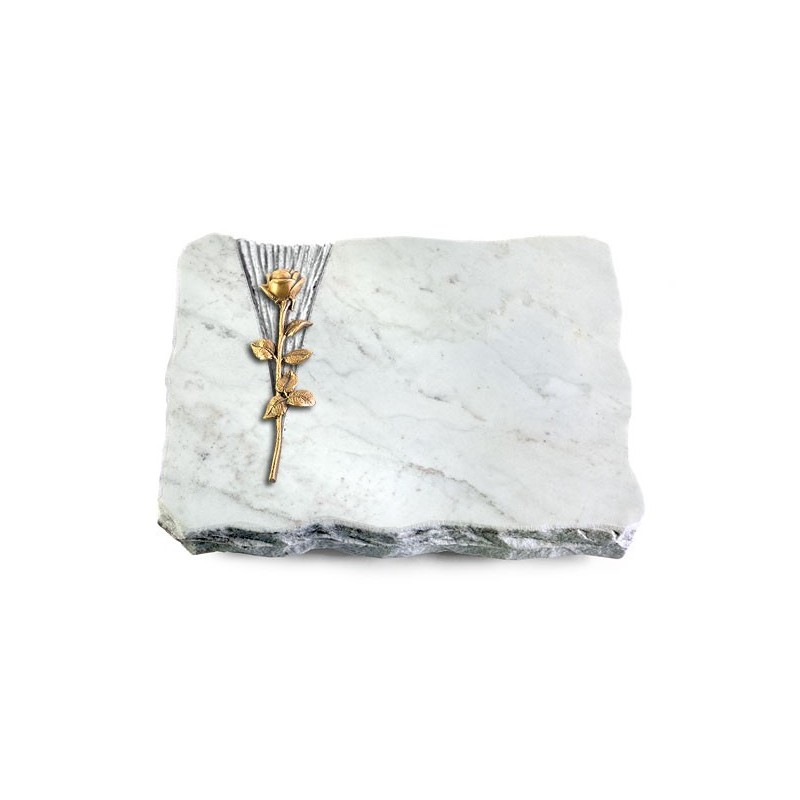 Grabplatte Omega Marmor/Delta Rose 12 (Bronze)