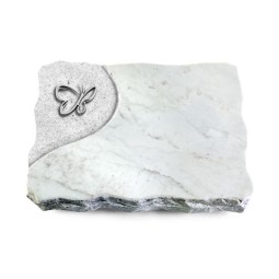 Grabplatte Omega Marmor/Folio Papillon (Alu)