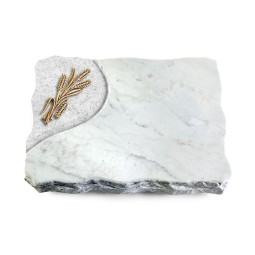 Grabplatte Omega Marmor/Folio Ähren 1 (Bronze)