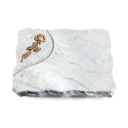 Grabplatte Omega Marmor/Folio Rose 7 (Bronze)