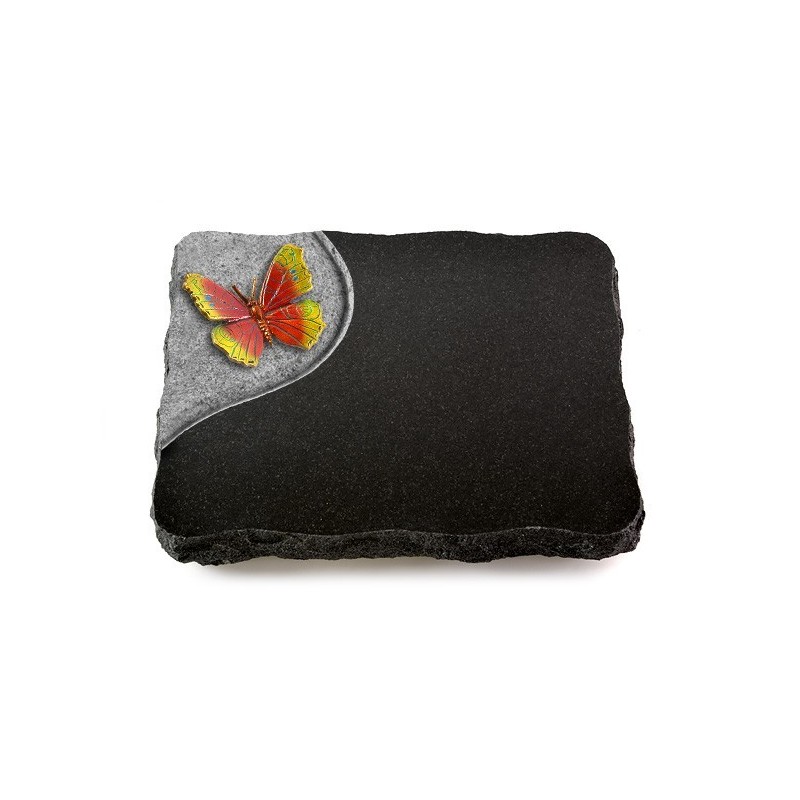 Grabplatte Indisch Black Folio Papillon 2 (Color)