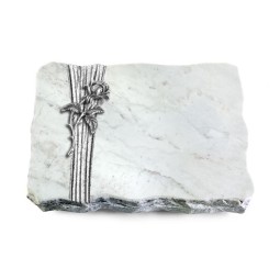 Grabplatte Omega Marmor/Strikt Rose 2 (Alu)