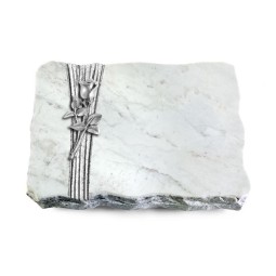 Grabplatte Omega Marmor/Strikt Rose 8 (Alu)