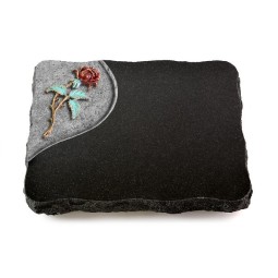 Grabplatte Indisch Black Folio Rose 2 (Color)