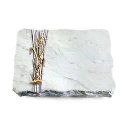 Grabplatte Omega Marmor/Strikt Ähren 2 (Bronze)