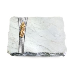 Grabplatte Omega Marmor/Strikt Maria (Bronze)