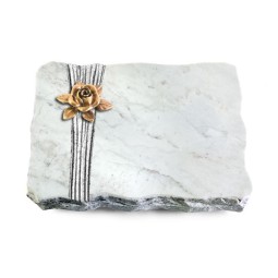 Grabplatte Omega Marmor/Strikt Rose 4 (Bronze)