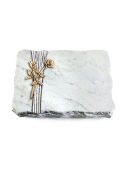 Grabplatte Omega Marmor/Strikt Rose 10 (Bronze)