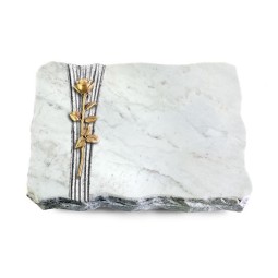 Grabplatte Omega Marmor/Strikt Rose 12 (Bronze)