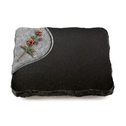 Grabplatte Indisch Black Folio Rose 6 (Color)