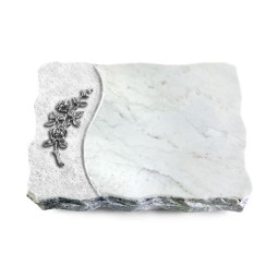 Grabplatte Omega Marmor/Wave Rose 5 (Alu)