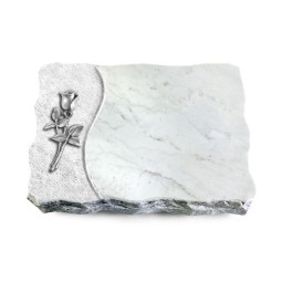 Grabplatte Omega Marmor/Wave Rose 8 (Alu)