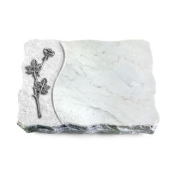 Grabplatte Omega Marmor/Wave Rose 9 (Alu)