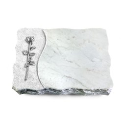 Grabplatte Omega Marmor/Wave Rose 12 (Alu)