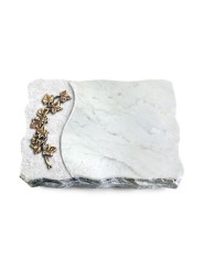 Grabplatte Omega Marmor/Wave Efeu (Bronze)