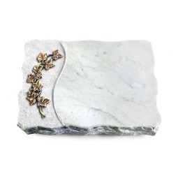 Grabplatte Omega Marmor/Wave Efeu (Bronze)