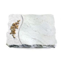 Grabplatte Omega Marmor/Wave Rose 5 (Bronze)