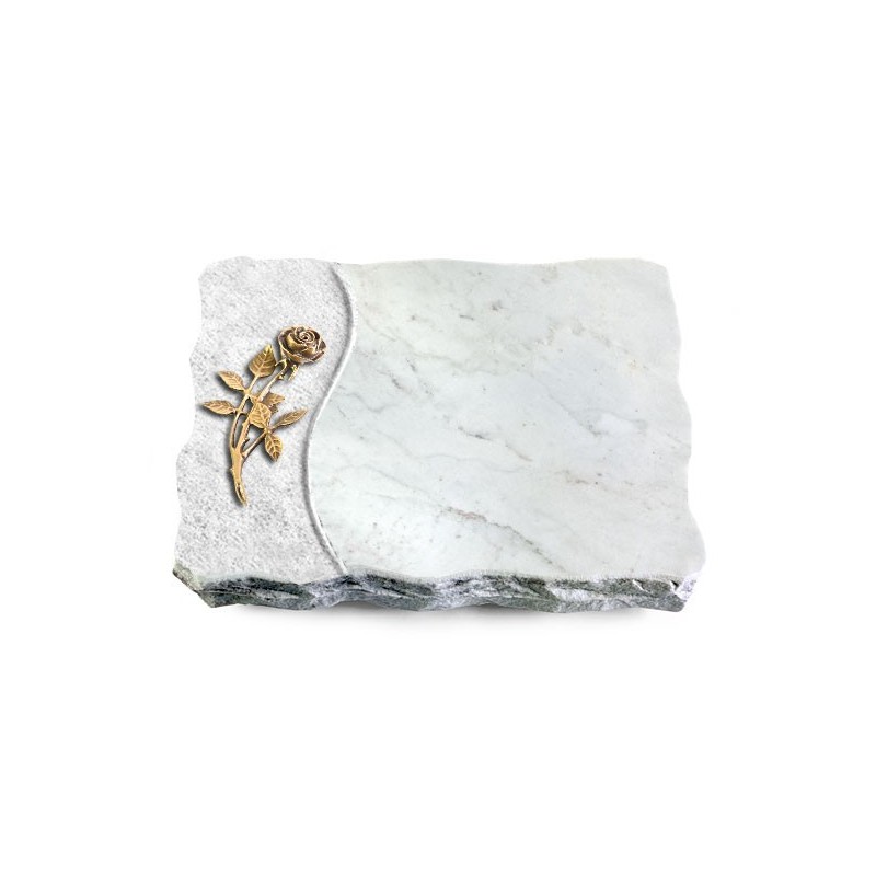 Grabplatte Omega Marmor/Wave Rose 6 (Bronze)