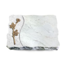 Grabplatte Omega Marmor/Wave Rose 9 (Bronze)