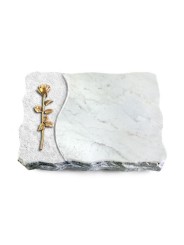 Grabplatte Omega Marmor/Wave Rose 12 (Bronze)