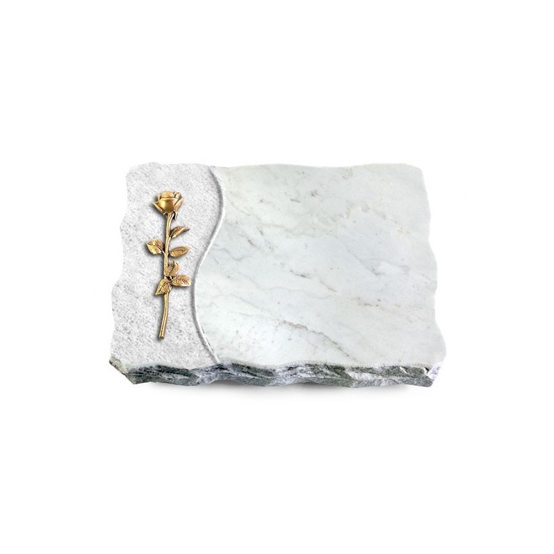 Grabplatte Omega Marmor/Wave Rose 12 (Bronze)