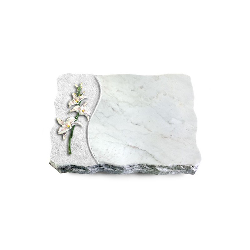 Grabplatte Omega Marmor/Wave Orchidee (Color)