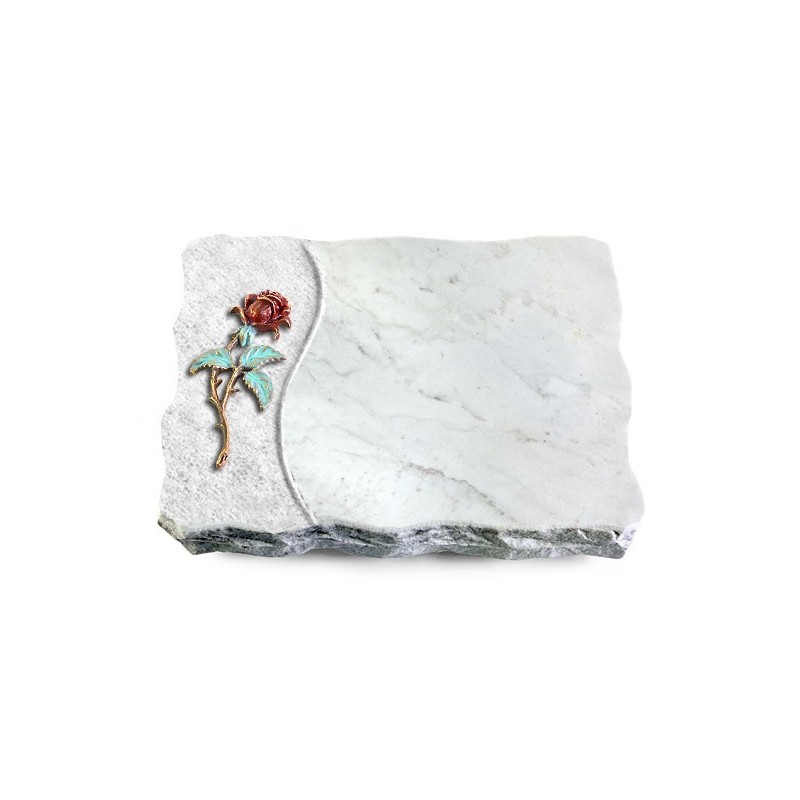 Grabplatte Omega Marmor/Wave Rose 2 (Color)