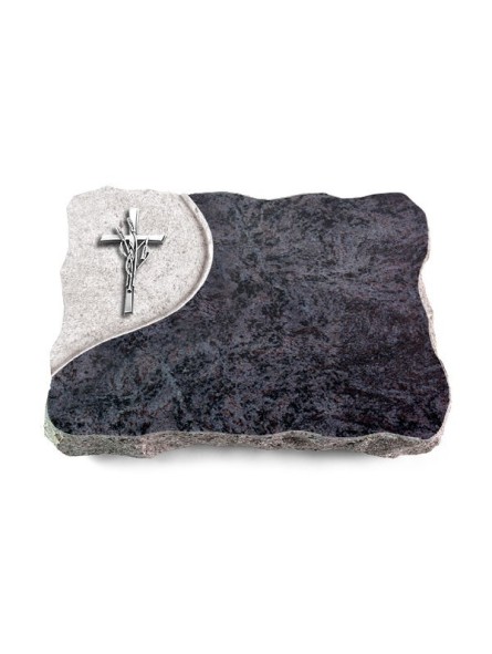 Grabplatte Orion/Folio Kreuz/Ähren (Alu)