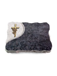 Grabplatte Orion/Folio Kreuz/Rose (Bronze)