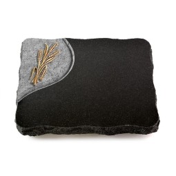 Grabplatte Indisch Black Folio Ähren 1 (Bronze)