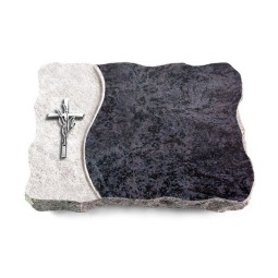 Grabplatte Orion/Wave Kreuz/Ähren (Alu)