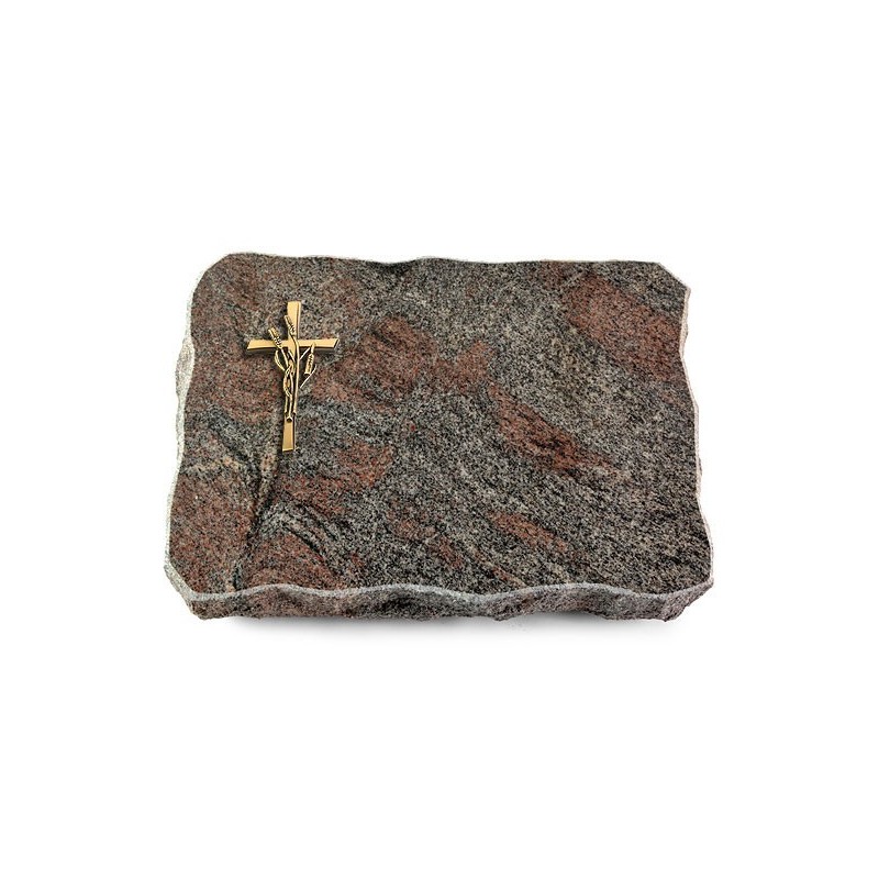 Grabplatte Paradiso/Pure Kreuz/Ähren (Bronze)