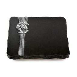 Grabplatte Indisch Black Strikt Baum 1 (Alu)