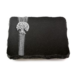 Grabplatte Indisch Black Strikt Baum 3 (Alu)
