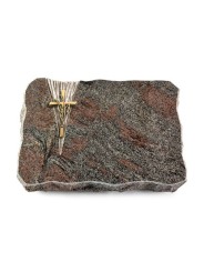 Grabplatte Paradiso/Delta Kreuz/Ähren (Bronze)