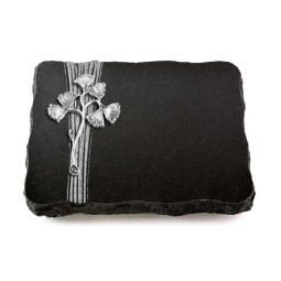 Grabplatte Indisch Black Strikt Gingozweig 1 (Alu)
