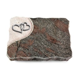 Grabplatte Paradiso/Folio Herzen (Alu)