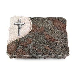 Grabplatte Paradiso/Folio Kreuz/Ähren (Alu)