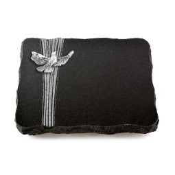 Grabplatte Indisch Black Strikt Taube (Alu)