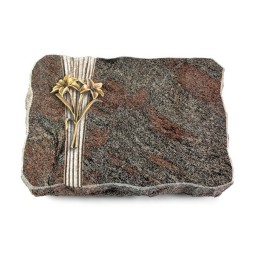 Grabplatte Paradiso/Strikt Lilie (Bronze)