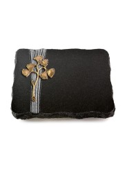 Grabplatte Indisch Black Strikt Gingozweig 1 (Bronze)