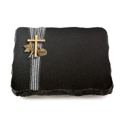Grabplatte Indisch Black Strikt Kreuz 1 (Bronze)