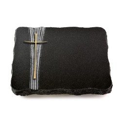 Grabplatte Indisch Black Strikt Kreuz 2 (Bronze)